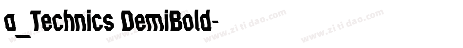 a_Technics DemiBold字体转换